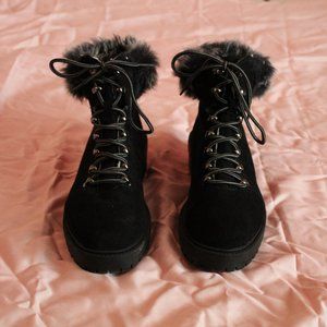 Black Fur Boots